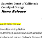 03 27 20 Orange County Superior Court Updates On Restraining Orders