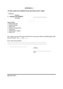 11 Docket Sheets Free To Download In PDF