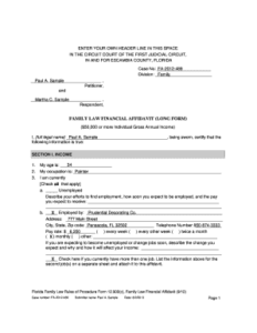 19 Printable General Affidavit Florida Forms And Templates Fillable