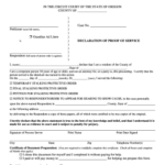 2009 Form OR Declaration Of Proof Of Service Fill Online Printable