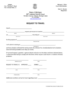 2018 2021 55th District Court Travel Request Form Fill Online