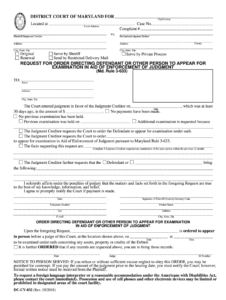 2018 2021 Form MD DC CV 032 Fill Online Printable Fillable Blank