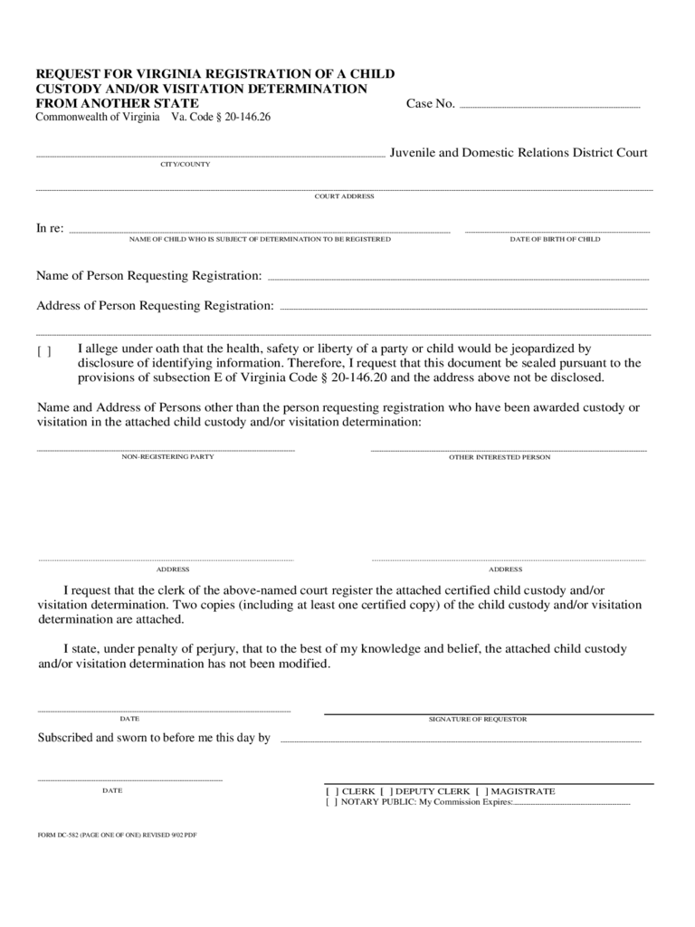 2021 Child Custody Form Fillable Printable PDF Forms Handypdf