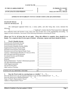 22 Guardianship Forms Texas Free To Edit Download Print CocoDoc