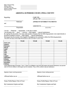 Affidavit Of Direct Payment Arizona Fill Out And Sign Printable PDF