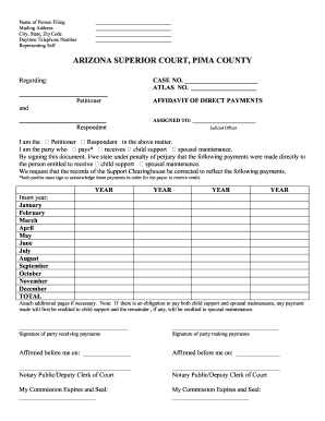 Affidavit Of Direct Payment Arizona Fill Out And Sign Printable PDF 