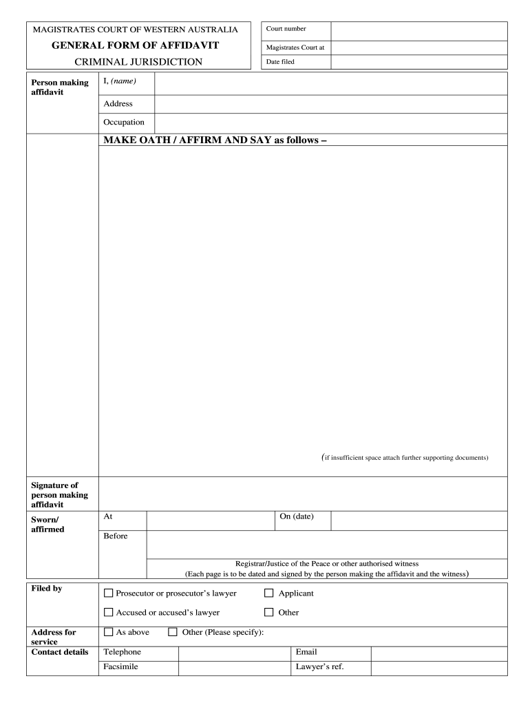 Affidavit Template Wa Fill Online Printable Fillable Blank PdfFiller