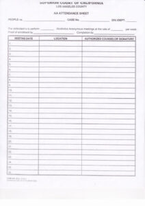 Alcoholics Anonymous Attendance Form New Aa Attendance Sheet Template