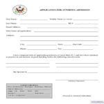 Application For Admission And Addendum Admissions Application Vermont