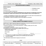 Application For Entry Of Default Arizona Printable Pdf Download