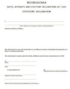 Australian Affidavit Template Free Templates Legal Tips