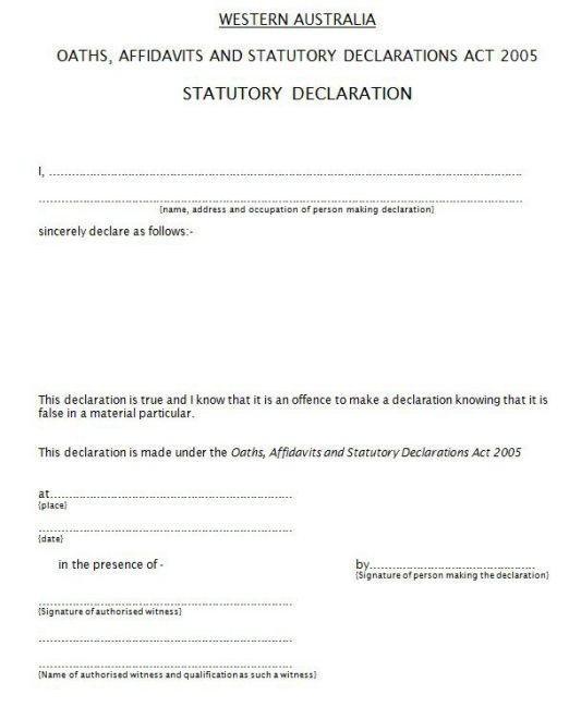 Australian Affidavit Template Free Templates Legal Tips 