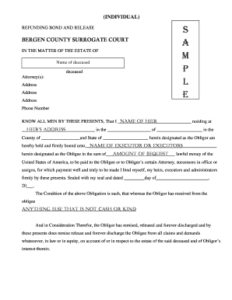 Bergen County Surrogate Court Forms Fillable Printable Online Forms