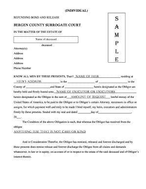 Bergen County Surrogate Court Forms Fillable Printable Online Forms 