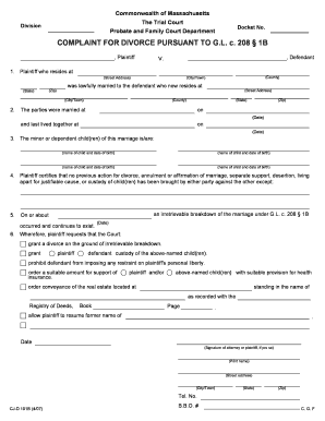 Bill Of Sale Form Massachusetts Complaint For Divorce Templates 