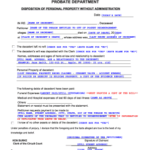 Bill Of Sale Form Petition For Probate Templates Fillable Printable