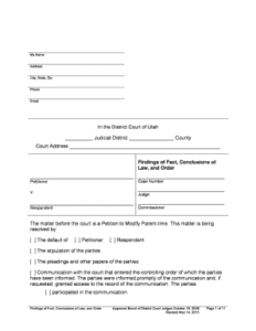 Bill Of Sale Form Utah Findings Of Fact Form Templates Fillable