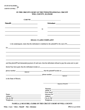 Ca Small Claims Complaint Fillable Fill Online Printable Fillable 