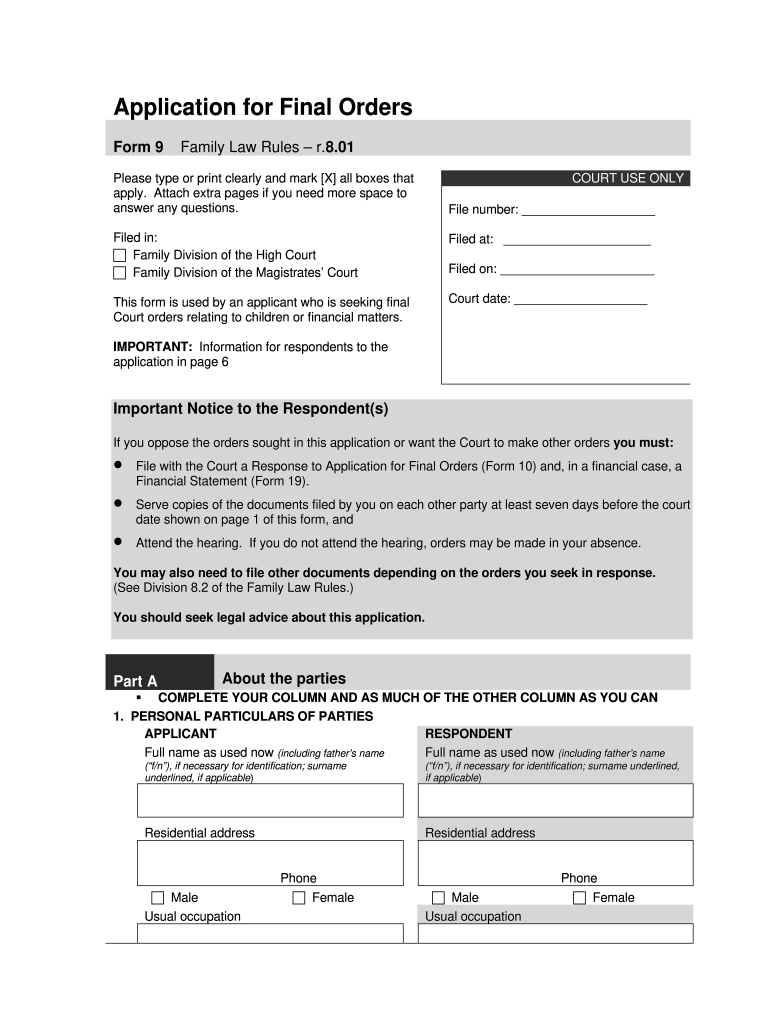 Child Custody Form Fiji Fill Online Printable Fillable Blank