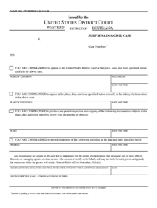 Civil Subpoena Fill Out And Sign Printable PDF Template SignNow