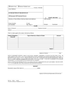 Colorado Probate Doc Template PdfFiller