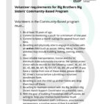 Community Based Volunteer Requirements Big Brothers Big Sisters Of