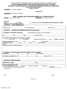 Court AdministrationLancaster County Courts PA Fill Out And Sign