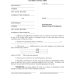 Cuyahoga County Dissolution Of Marriage Forms Fill Online Printable