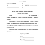 Declared Indigent By The Courts Editable Fillable Printable