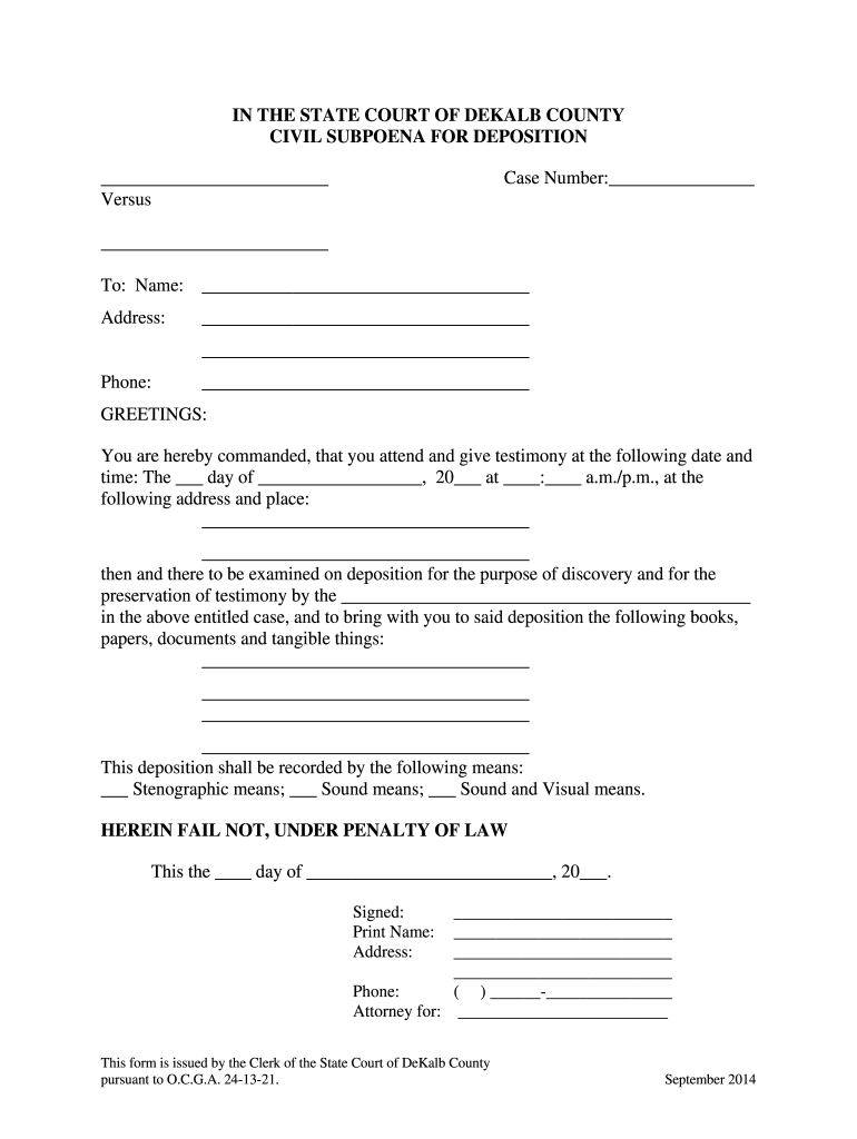 Dekalb State Court Fill Out And Sign Printable PDF Template SignNow