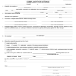 Divorce Complain Form Massachusetts Free Download