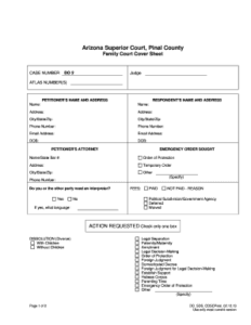 Divorce Papers Pinal County Fill Online Printable Fillable Blank