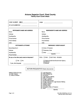 Divorce Papers Pinal County Fill Online Printable Fillable Blank 