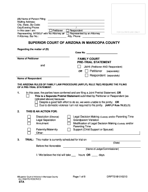 DRPTS16f Superior Court Maricopa County Fill Online Printable 