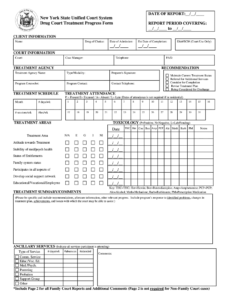 Drug Court Treatment Progress Form Printable Fill Out And Sign