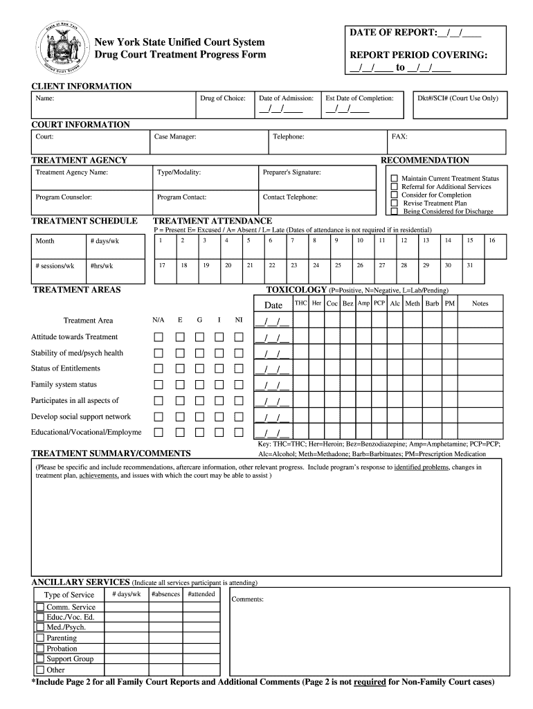 Drug Court Treatment Progress Form Printable Fill Out And Sign 