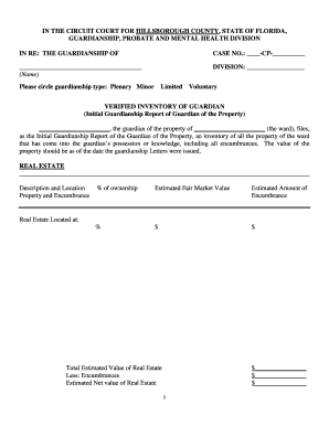 Editable Hillsborough County Probate Court Templates To Submit Online 