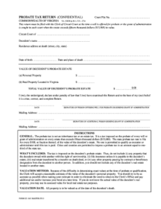 Editable State Of Virginia Probate Forms Fill Out Best Business Forms