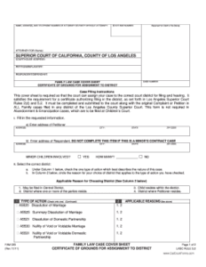 Family Law Case Cover Sheet Fill Online Printable Fillable Blank