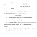 Federal Court Civil Complaint With Request For Injunctive Relief