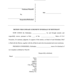 Fill Edit And Print Motion For Summary Judgment On Behalf Of Defendant