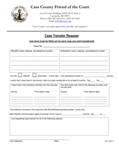 Fill Free Fillable Cass County Michigan Courts PDF Forms