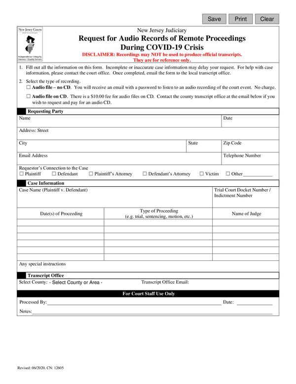 Fill Free Fillable Forms NJ Judiciary