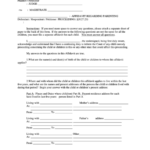 Fillable Affidavit Regarding Parenting Form The Court Of Common Pleas