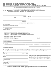 Fillable Ccdr N004 Form Circuit Court Of Cook County Illinois