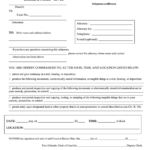 Fillable Civil Subpoena Form The Court Of Common Pleas Printable Pdf