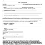 Fillable Claim Against Estate Form Lake County Illinois Printable