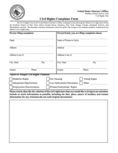 Fillable Federal Civil Complaint Form Edit Online Download Best