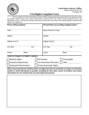 Fillable Federal Civil Complaint Form Edit Online Download Best 