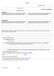 Fillable Form 14c Confirmation Ontario Court Printable Pdf Download